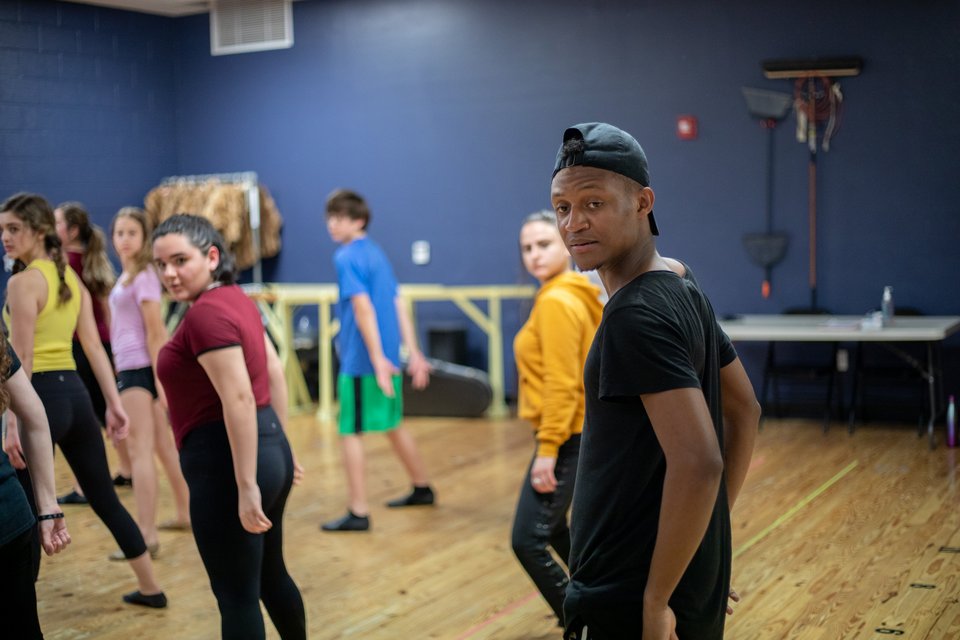 Chris Campbell leads a dance class