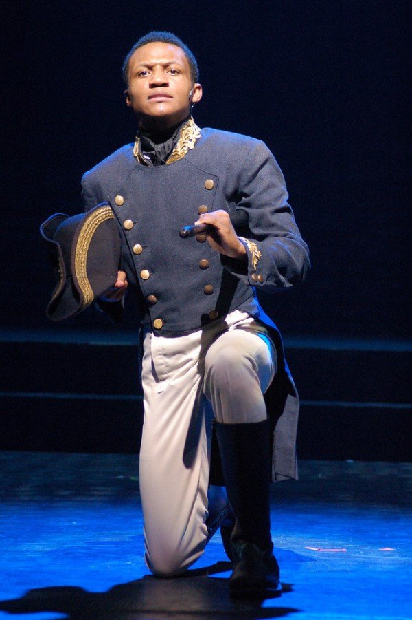 Christopher Campbell performs as Javert in The Naples Players production of Les Misérables.