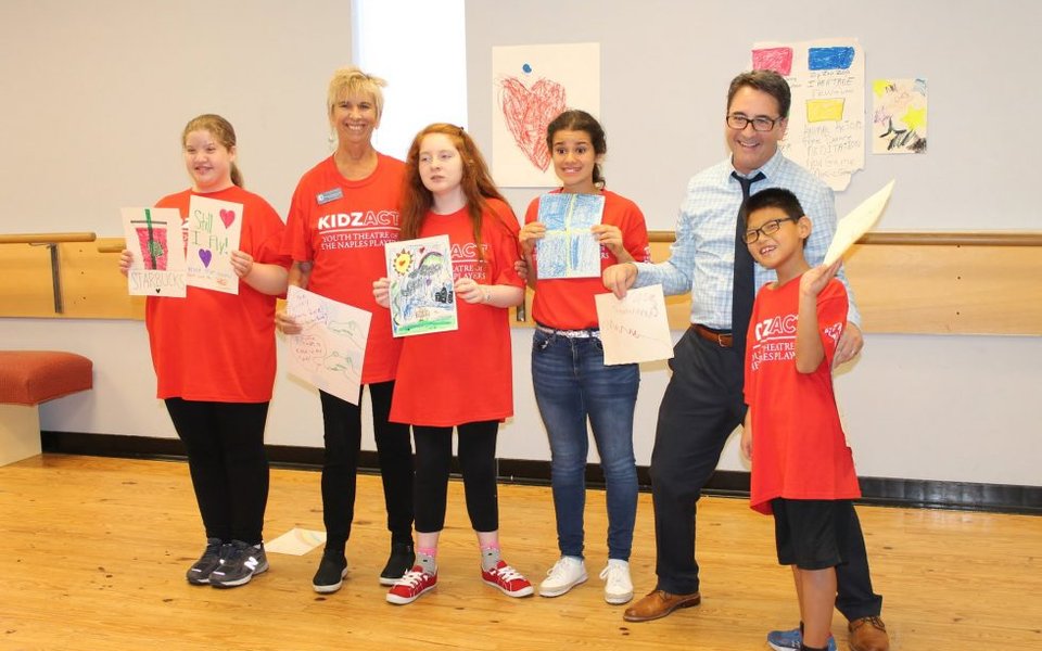 Craig Price works with KidzAct students as part of an inclusive theatre class at The Naples Players