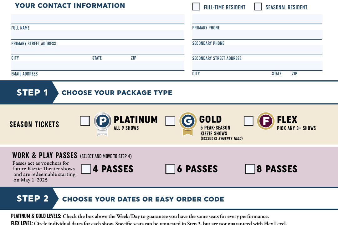 Order Form Screenshot